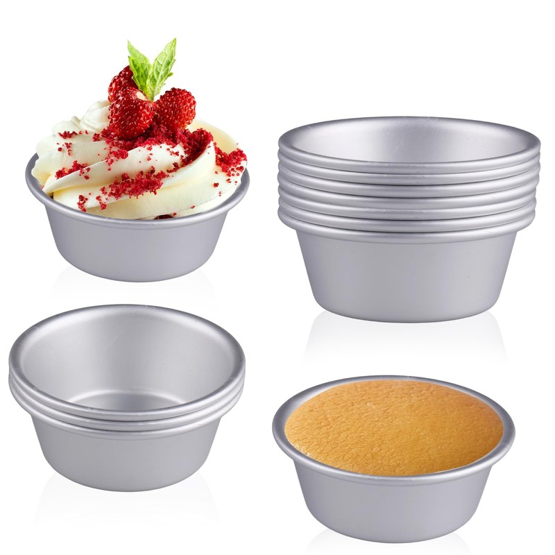 12 PCS 3.1×2.1 Inch Puto Molder Filipino Nonstick Reusable Cups Aluminum
