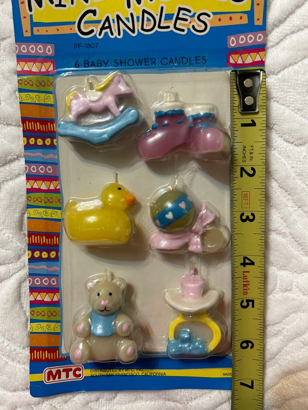 Vtg Baby Shower Mini Molded Candles Toys/Animals gallery