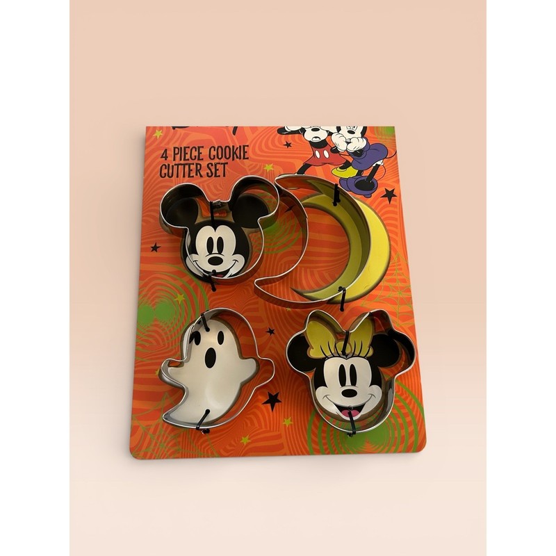Disney Mickey Minnie Mouse Halloween Cookie Cutter Set 4 Piece Moon Ghost gallery