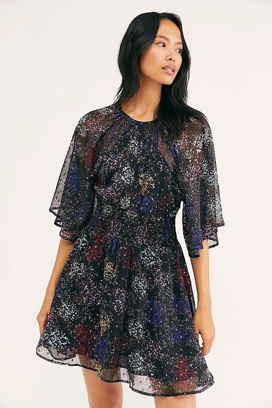 Free People Anna Multi Colored Metallic Mini Dress-S-$108 MSRP
