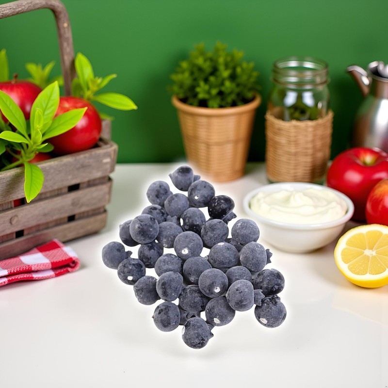 20 Pcs Artificial Blueberries Plastic Fake Blue Berry Plants Realistic gallery
