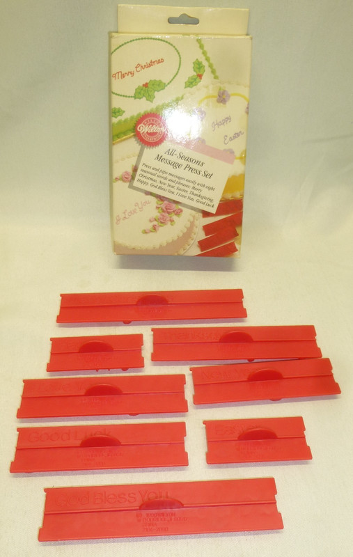 Wilton All Seasons Message Press Set Vtg God Bless You I love You Good Luck