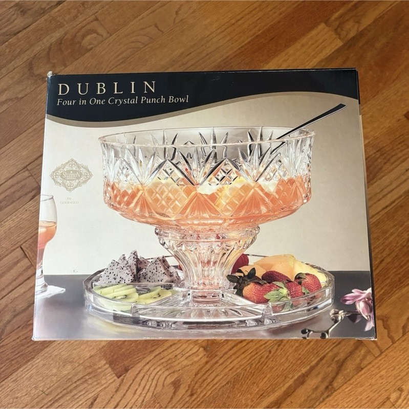 Dublin -Four in one Crystal Punch Bowl