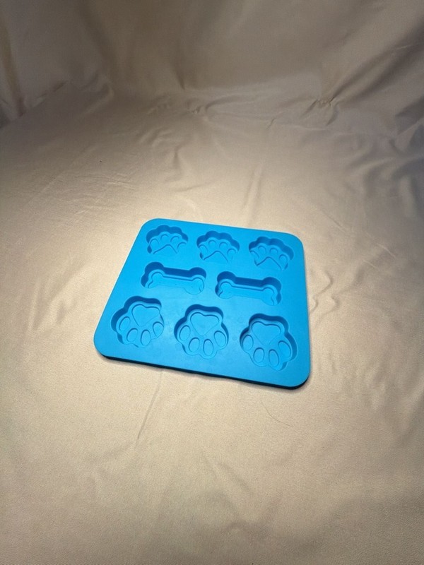Silicone Dog Paw and Bone Shaped Baking Molds for Dog Treats and Ice Cubes gallery