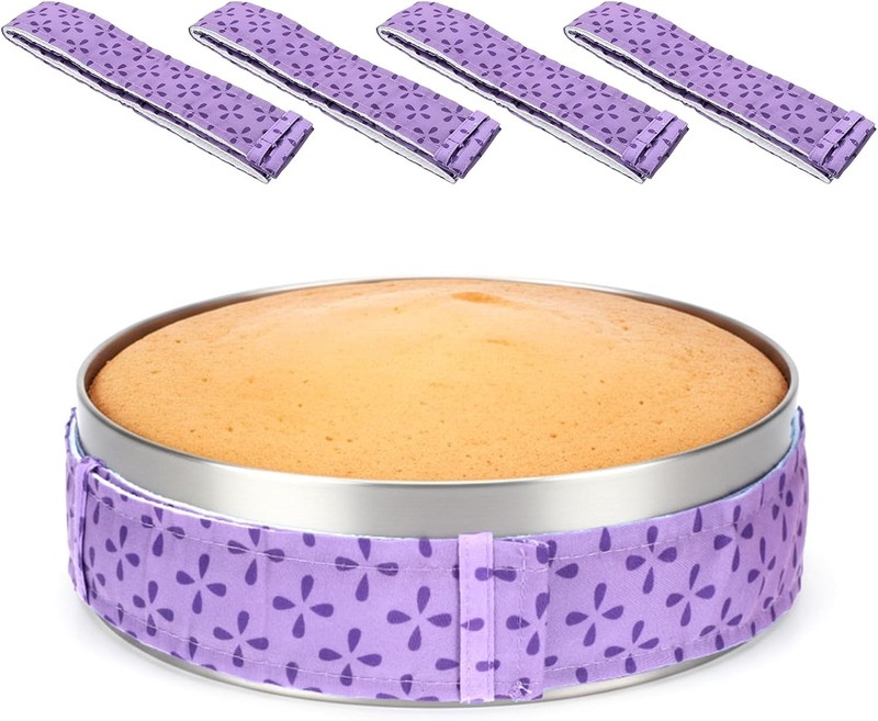 4 PCS Cake Strips for Even Baking, Dampen Baking Strips for Cake Pans Strip