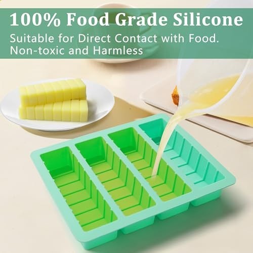 2-Pack Non-Stick Silicone Butter Mold Tray with Lid - Fits Standard Butter Stick gallery