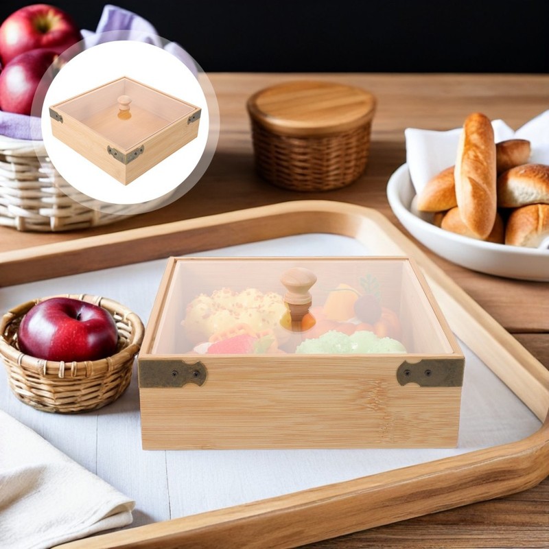 Covered Serving Plate Bakery Display Case Trays Bread Server with Lid Cake gallery