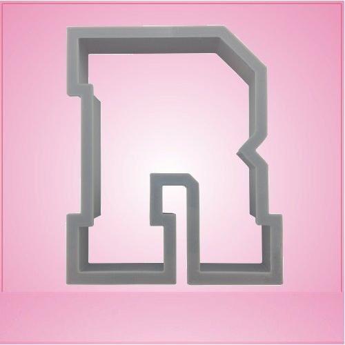 Varsity Letter R Cookie Cutter 2 Inch (Plastic)
