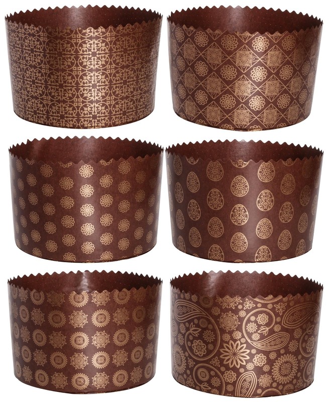12 PCS 15 oz Round Panettone Easter Bread Kulich Paper Mold 5.1x3.35 Inch gallery
