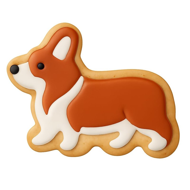 Walking Corgi Pembroke Cookie Cutter & Stamp - 4x3.1 gallery