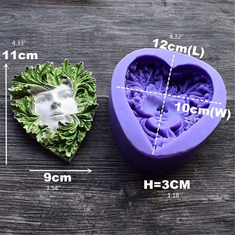 Silicone Leaf Face Shape Mold UV Epoxy Resin Mold for DIY Supplies Table Kit gallery