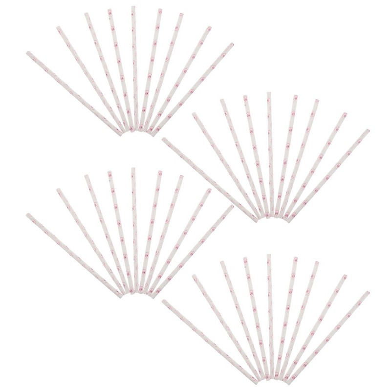 50 Pcs Stick Striped Paper Sticks Assorted Color