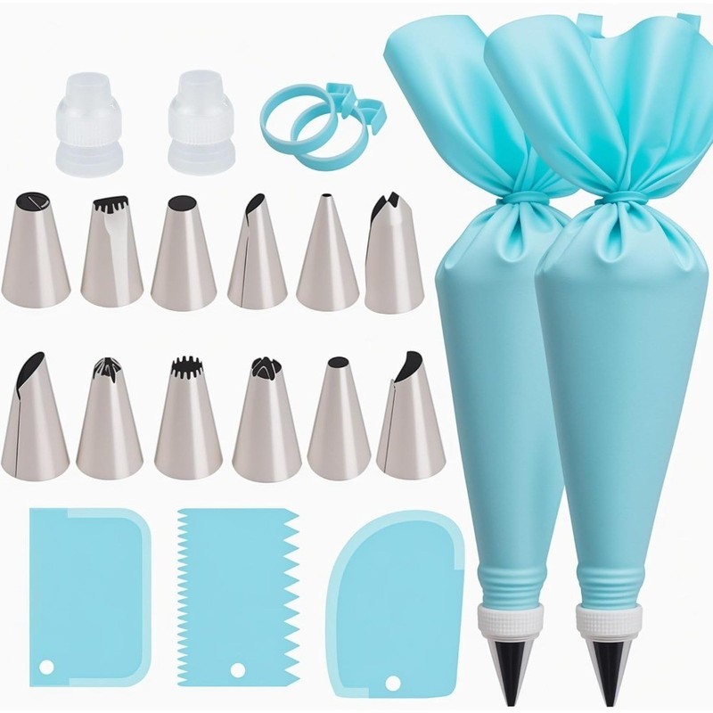 Reusable Piping Bags and Tips Set for Cake Decorating with 12 Icing Tips 2