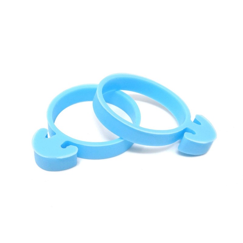 Honbay 50PCS Silicone Icing Piping Bag Ties Baking Pastry blue-50