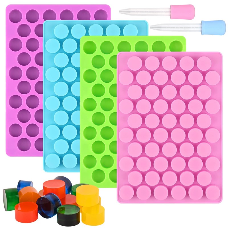 Round Candy Molds Silicone Molds for Hard Candy, Gummy, Caramels Reusable