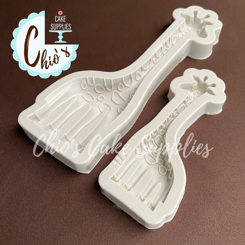Giraffe Mom and Baby Cake Topper Silicone Mold 2 pcs. Big & Small Giraffe Animal gallery
