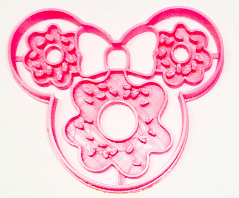 MINNIE MOUSE HEAD DONUT DOUGHNUT SHAPE SNACK BREAKFAST FOOD COOKIE CUTTER PR3310