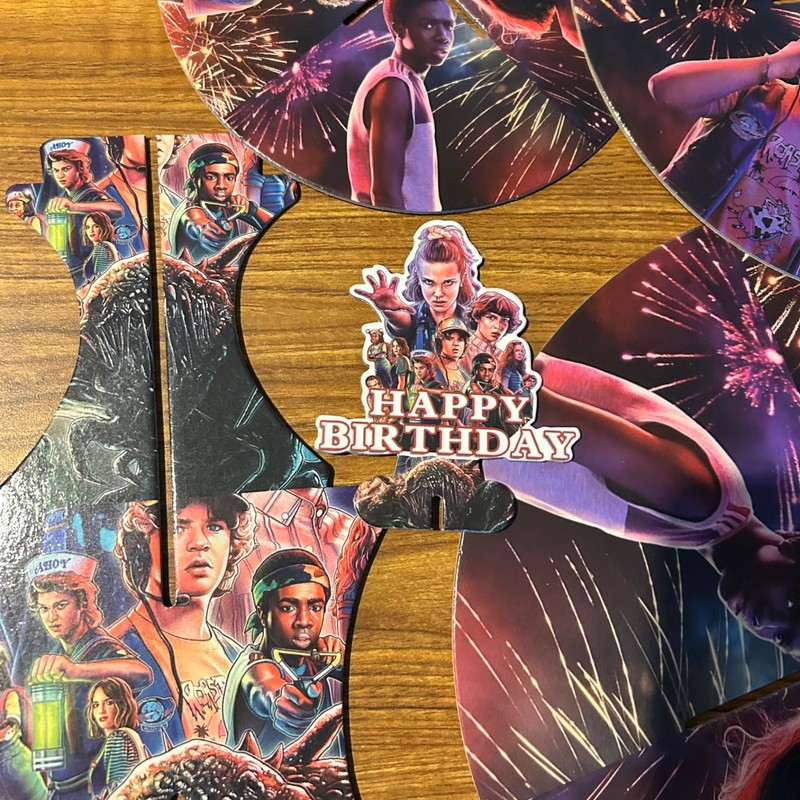 stranger things 3 tier cupcake stand gallery