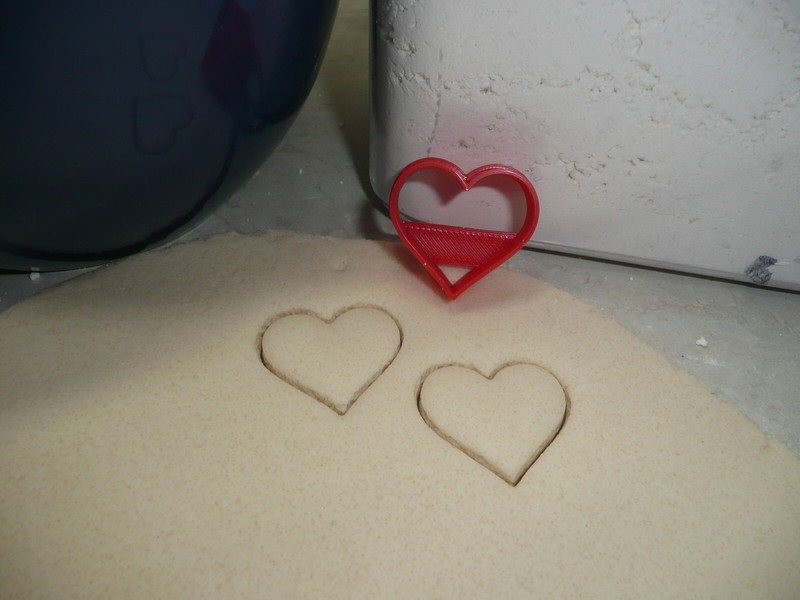 HEART SHAPE CENTER FOR JAM FILLED LINZER COOKIE CUTTER MADE IN USA PR5134 gallery
