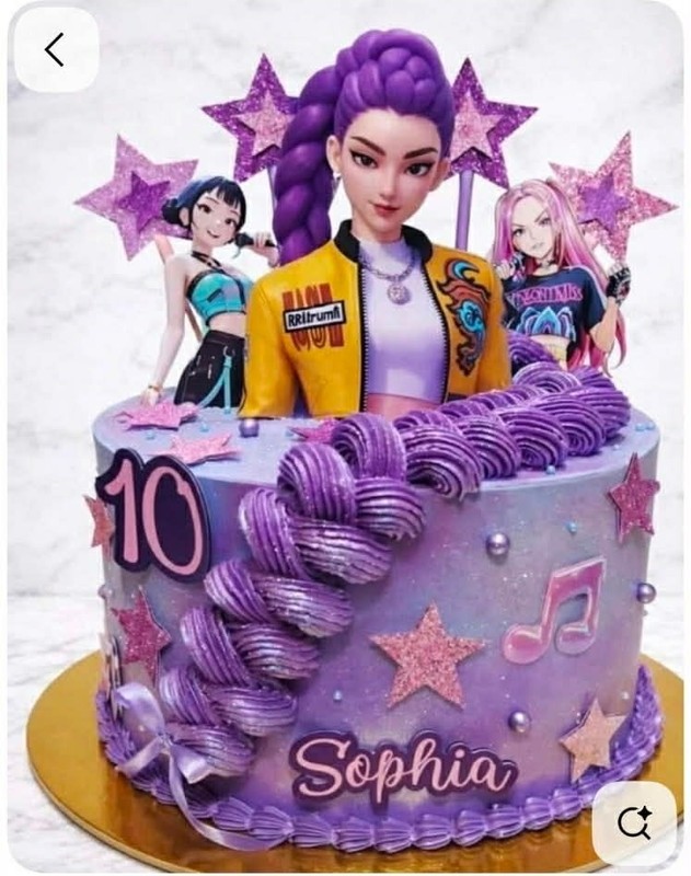 Custom KPop Demon Hunter Cake Topper Decoration