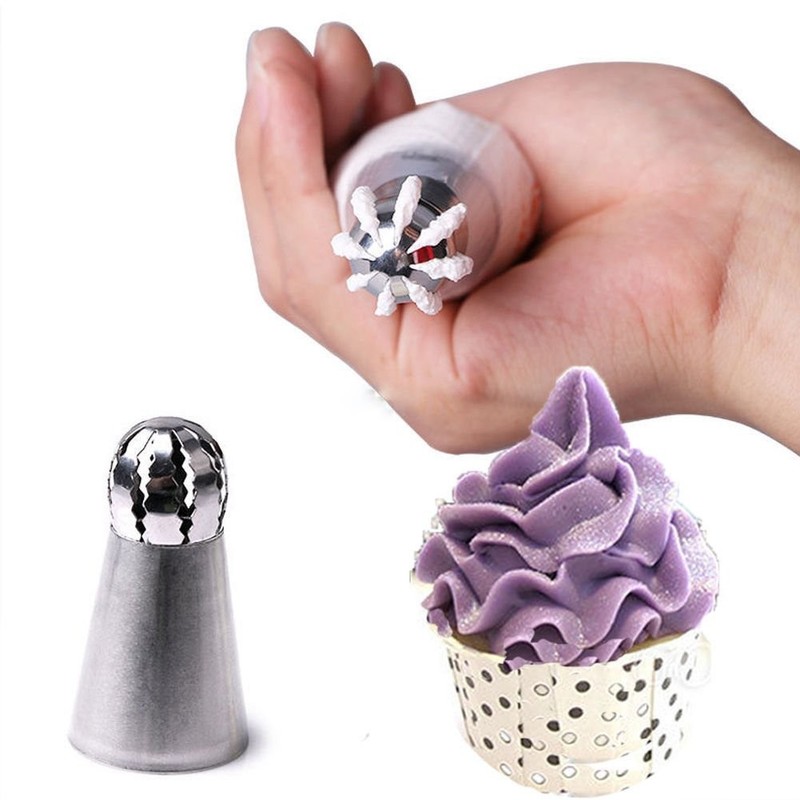 Russian Piping Tips Set, 3 Pcs Stainless Steel Icing Flower Silver gallery