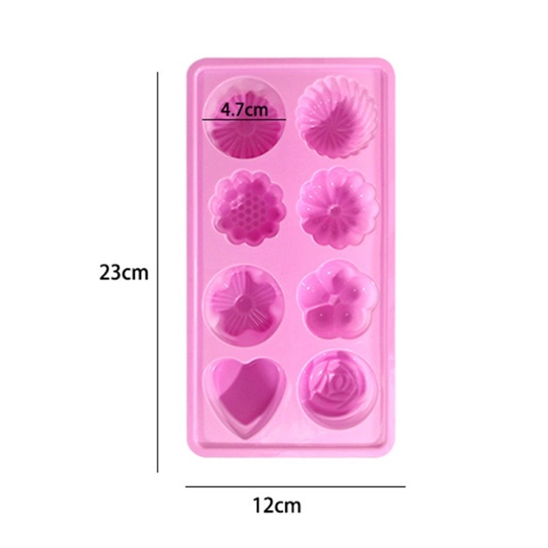 Silicone Cake Mold for Baking 8Holes Flower Heart-Shape Silicone Mousse-Mold gallery