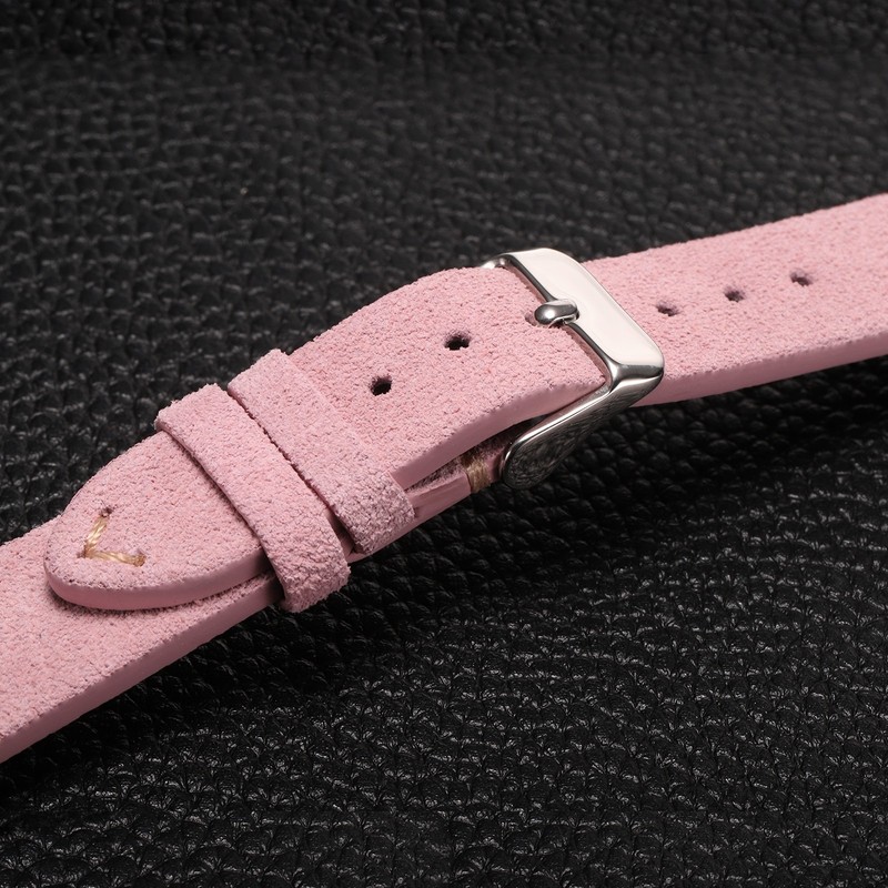 Pink Quick Release Suede Watch Strap 14mm gallery