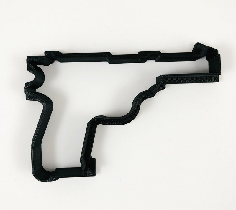 Luger P38 Cookie Cutter–3D Printed Kitchen Baking Gun Pistol Handgun German WW2