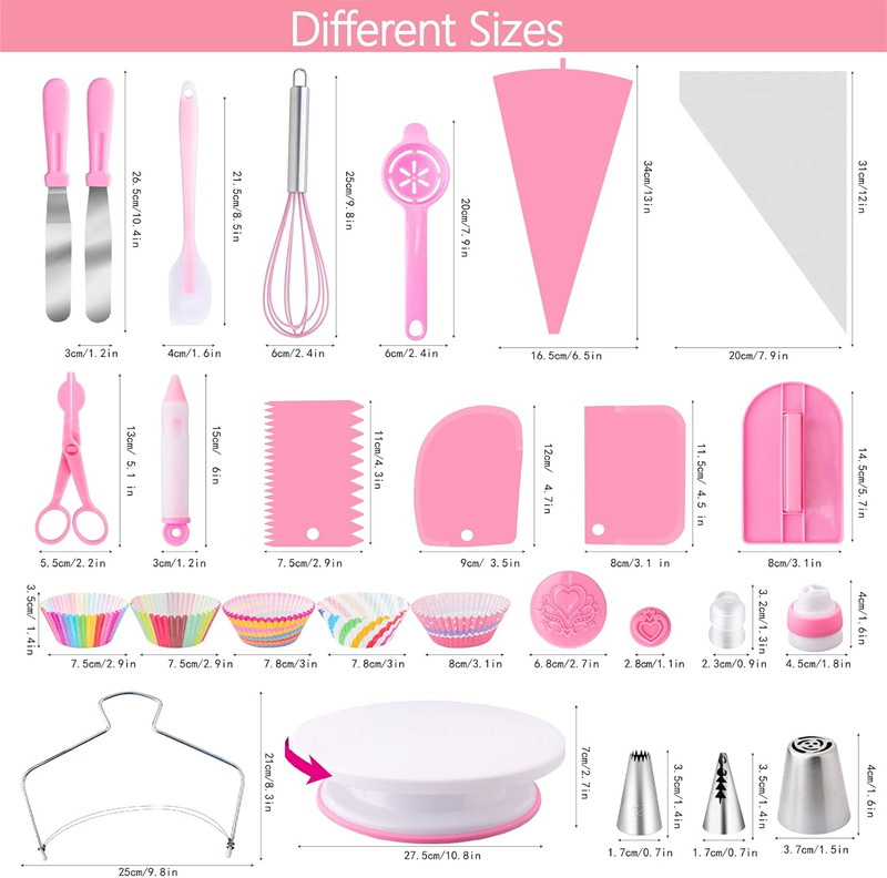 Cake Decorating Supplies Kit Tools 356Pcs, Nifogo Baking Accessories with Cake T gallery