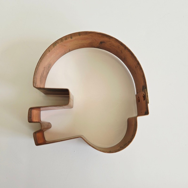 Kitchen Collectibles Copper Cookie Cutter Football Helmet gallery