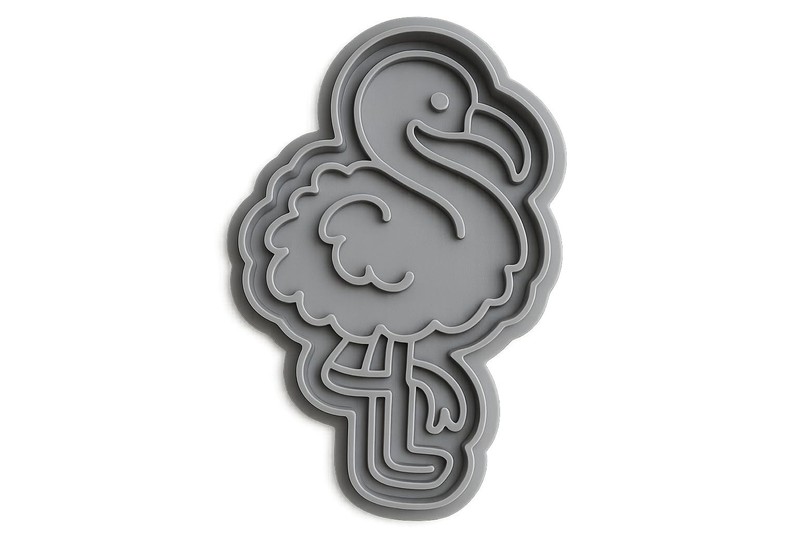 Fluffy Flamingo Cookie Cutter - 2.6x4" Fun Baking Set Premium Quality gallery