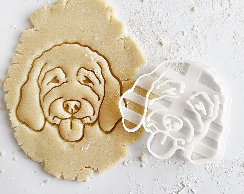 Golden Doodle Cookie Cutter, Pet Portrait Cookie Cutter, Fondant Cutter