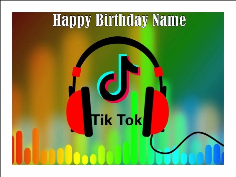 TIC TOK Music Edible Cake Toppers Icing Music Birthday Cake Decoration (4 Sizes) gallery