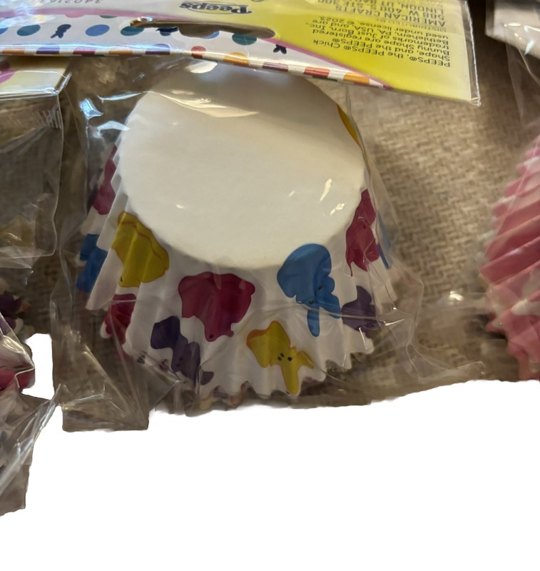 9 packs of 24 & 64 Toppers Easter Cupcake liners Kit Sweet shop & Peeps Lot gallery