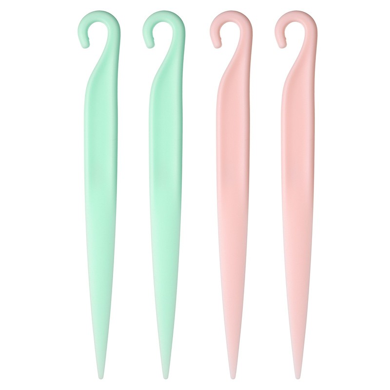4 Pcs Cake Knife Scraper, Plastic Cake Stripping Knife, Light Green/Light Pink