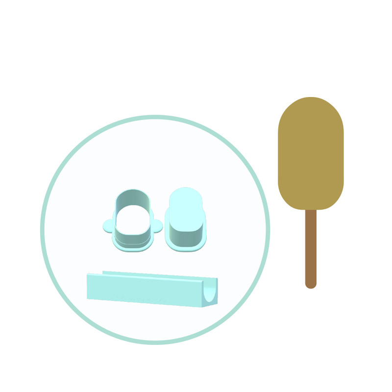 Cakesicle Mold | Extra Large 3.5in x 2in Deluxe Cutter, Popper and Tray Options
