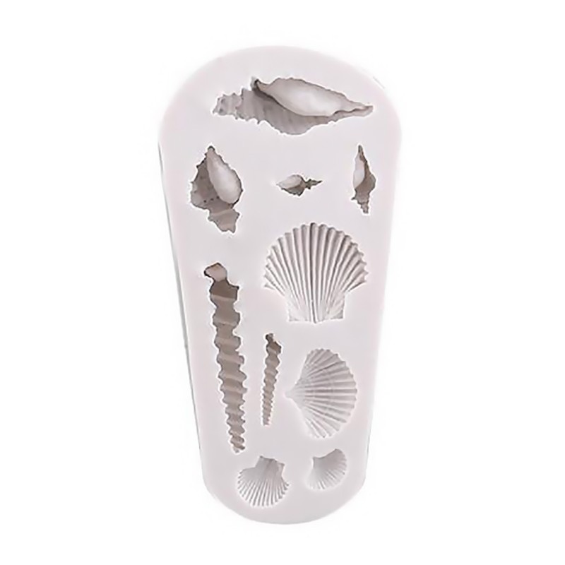 DIY Cake Decor Tool Sea Shells Scallop 3D Silicone Cake Mould Conchs Fondant