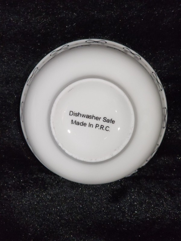 4 Yedi Gold Bows on White Tidbit Bowls Ceramic 4.5" Kitchen Coquette Bridal Bow gallery