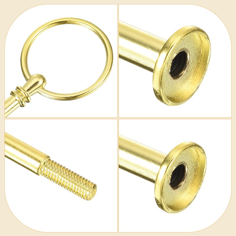 5 Set Cake Tray Stand Handle Plate Hardware Fitting 3-Tiers Round Gold gallery