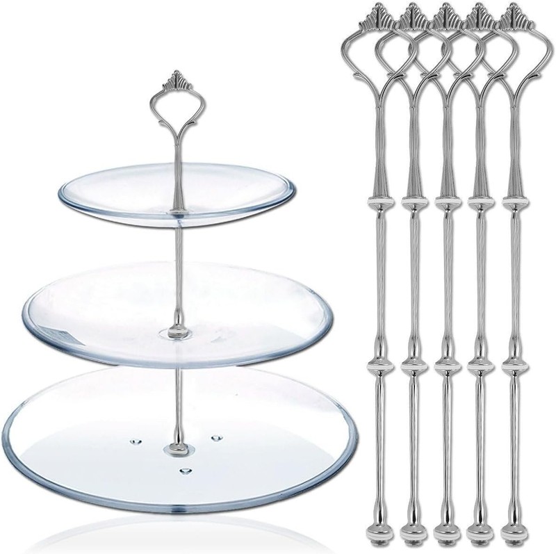 3 Tier Cake Stand Hardware Kits Heavy Duty for Tiered Fruit Cake Plate Stand Sta