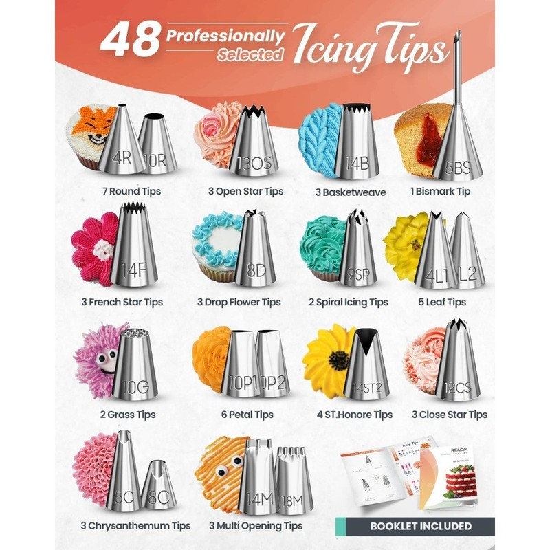Aluminum Cake Decorating Tools Kit with 12 Inch Metal Turntable 48 Numbered gallery