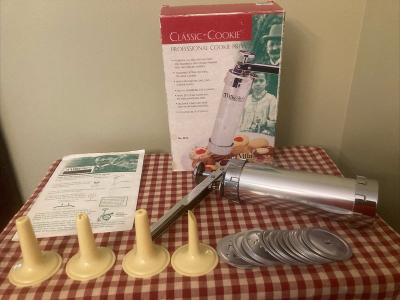 VillaWare Professional Classic Cookie Press 5675 – EUC! Extra clean —complete!