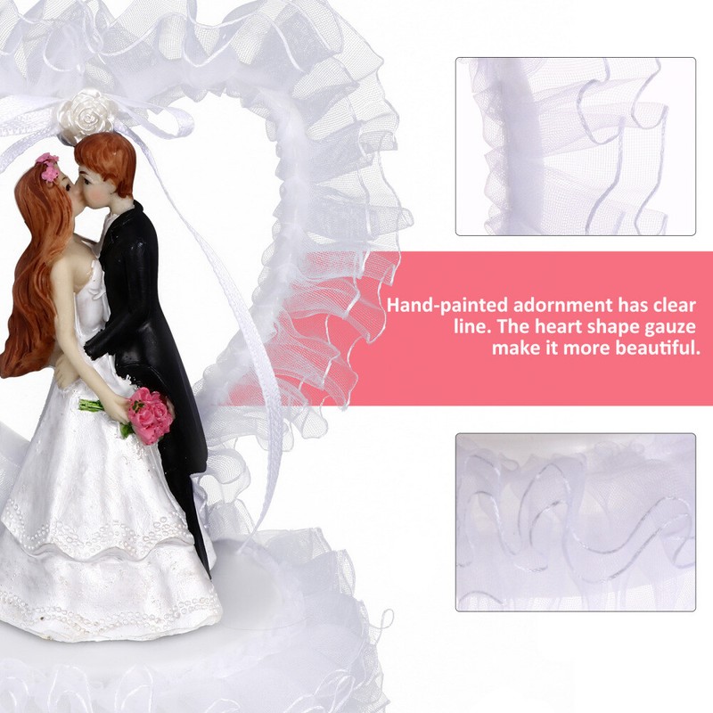 1PC Wedding Layout Prop Cake Dessert Table Decor Heart Shape Bride Groom Craft gallery