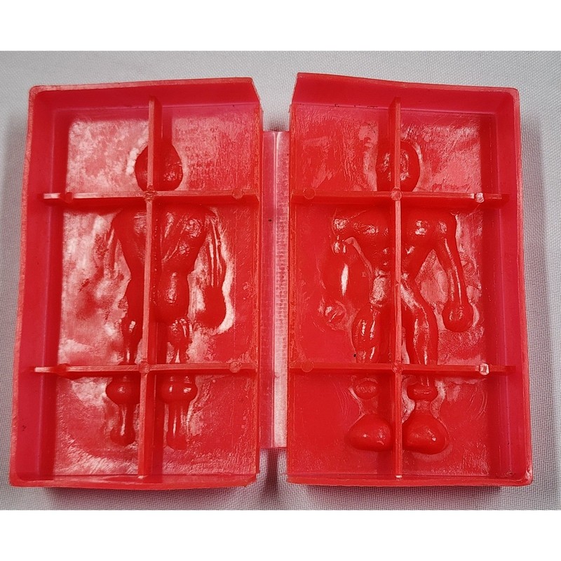 Vintage He Man Action Figure Red Play Doh Candy Mold Masters of the Universe 80s gallery