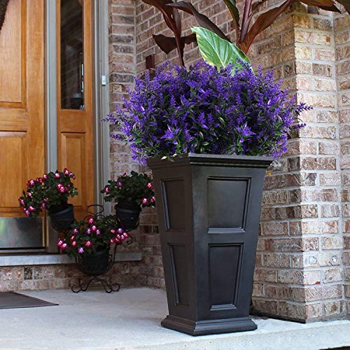 Artificial Greenery Lavender Fake Shrubs Flowers UV Resistant 8 Bundles Purple gallery