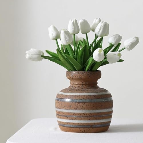 30pcs Real Touch Tulips PU Artificial Flowers - Fake Tulips for White gallery