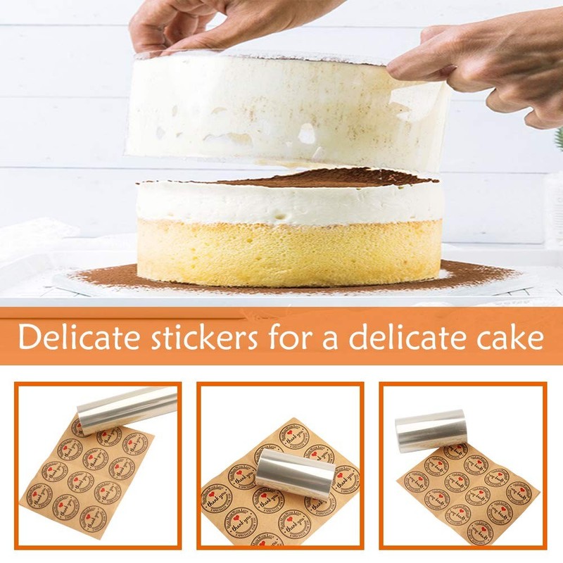 Cake Collars 4 x 394inch, Acetate Rolls, Clear Cake Mousse Strips, Transparen... gallery