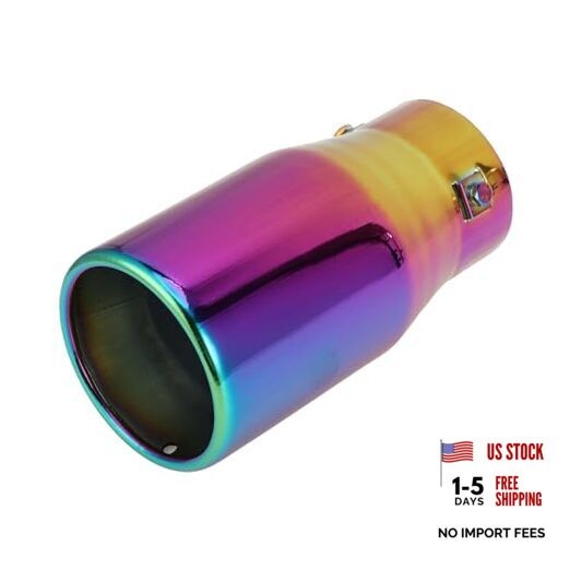 1 Pc Exhaust Tip 1.8" - 3.0" Inlet 3.9" Outlet 7.3" Length Assorted Color