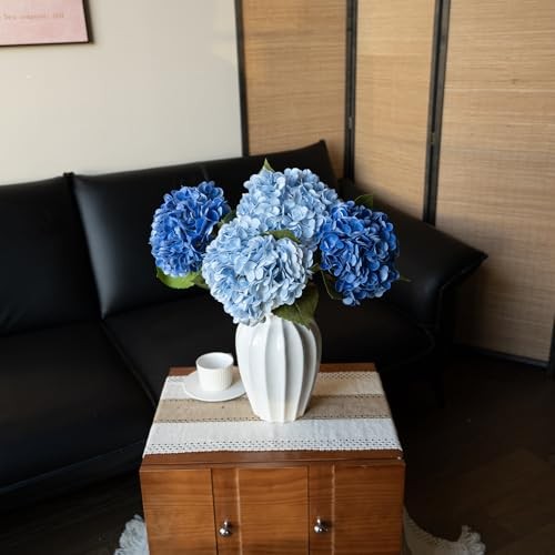 22"Real Soft Touch Hydrangea Artificial 4Pcs 2 Baby Blue & 2 Klein Blue gallery