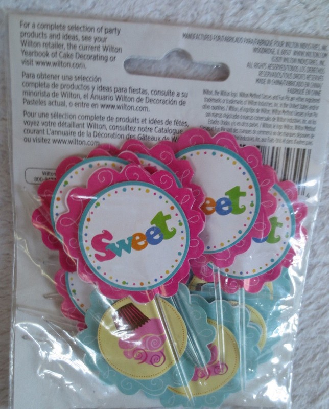 Wilton Sweet Party Fun Pix Cupcakes Toppers New 2113-1395 gallery